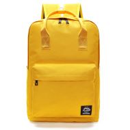 PULAMA Pulama Solid Color Backpack Top Handle School Bag Canvas Shoulders Bag Yellow