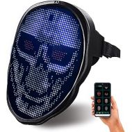 PULOUX Tiktok Explosive Led Face Changing Mask Creative Fashion Halloween Essential Gift Adult
