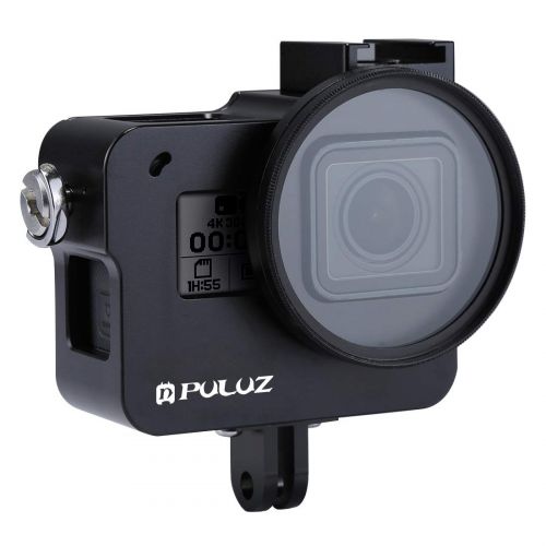 PULUZ puluz GoPro Hero5Gehaeuse CNC Aluminium Legierung Schutz Kaefig mit Versicherung Gestell & 52mm UV-Objektiv-Filter