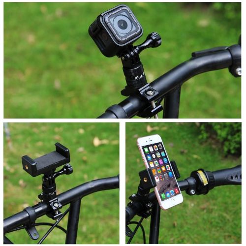  PULUZ Puluz Fahrrad Lenker-Halterung, 360Grad, aus Aluminium mit Schraube fuer GoPro Hero5Session/5/4,Session/4/3+/3/2/1, Xiaoyi Sport-Kamera