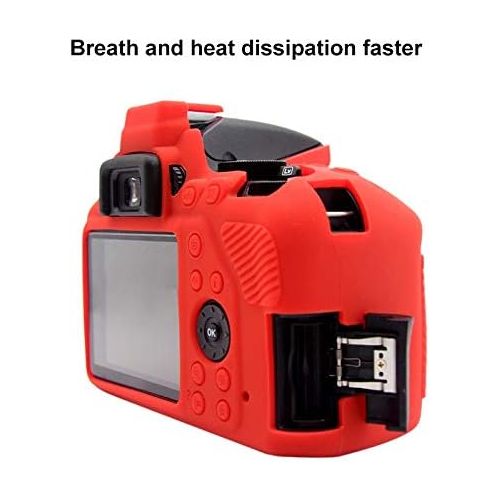  PULUZ Silicone Camera Case Protective Cover Skin for Nikon D3500 Digital SLR Camera (Red)