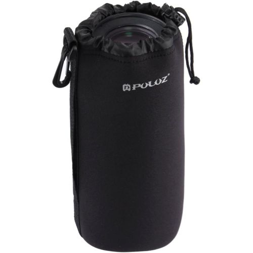  PULUZ Neoprene SLR Camera Lens Carrying Bag Pouch Bag Case with Hook for Canon, Nikon Pentax Sony Olympus Panasonic Cameras, Size XXL: 27cm x 10cm