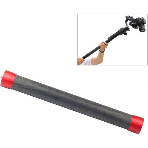  Extension Rod for Gimbal, PULUZ Extension Extender 13.8 inch Carbon Fiber Extension Monopod Pole Rod Extendable Stick for DJI / MOZA / Feiyu V2 / Zhiyun G5 / SPG Gimbal (Red)