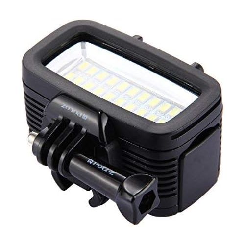  Photographic Lighting Booms, PULUZ 20 LEDs 30m Waterproof IPx8 On-Camera Video Lights with Hot Shoe Adapter & Filter Plates for GoPro Session HERO5 /4/3 /2/1 & Other Sports Action