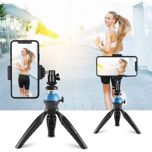  PULUZ Mini Tripod Camera Holder, Tabletop Small Phone Tripod Mount for GoPro iPhone/Cell Phones Webcam Projector Compact DSLR - Hand Desktop Camera Tripod Stand Table