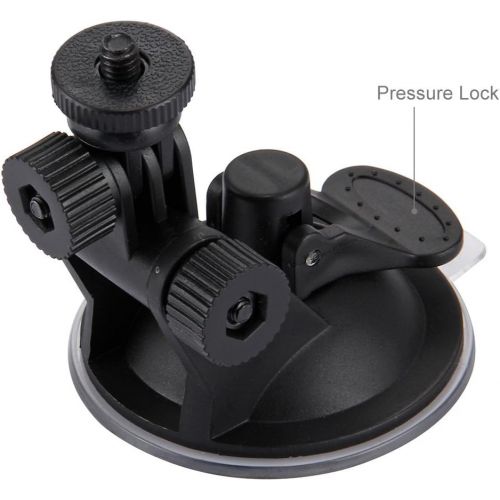  PULUZ Car Suction Cup Mount with Screw Tripod Mount Adapter Storage Bag for GoPro HERO4 / 3+ / 3/2 / 1