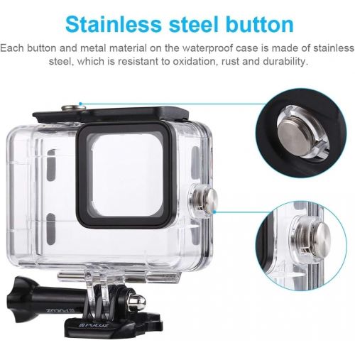  PULUZ 45m Underwater Diving Case Cover for GoPro HERO9 Black Waterproof Housing Protective Case with Buckle Basic Mount Screw for GoPro HERO9 Black Accessory