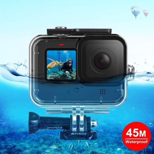  PULUZ 45m Underwater Diving Case Cover for GoPro HERO9 Black Waterproof Housing Protective Case with Buckle Basic Mount Screw for GoPro HERO9 Black Accessory