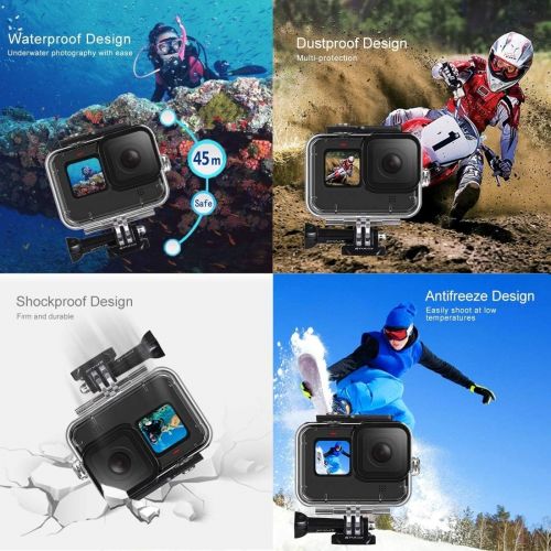  PULUZ 45m Underwater Diving Case Cover for GoPro HERO9 Black Waterproof Housing Protective Case with Buckle Basic Mount Screw for GoPro HERO9 Black Accessory