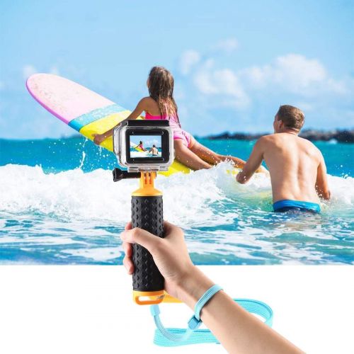  PULUZ Floating Handle Hand Grip Buoyancy Rods with Strap for GoPro New Hero /HERO7 /6/5 /5 Session /4 Session /4/3+ /3/2 /1, DJI Osmo Action, Xiaoyi and Other Action Cameras