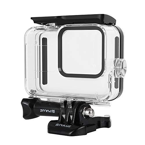  PULUZ 60M/ 196FT Underwater Depth Diving Case Waterproof Camera Housing for GoPro Hero8 Black Underwater Protective Shell for Diving Scuba Snorkel for GoPro Hero8 Action Camera