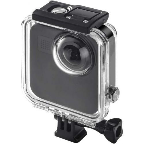  PULUZ 45m Waterproof Housing Case?for Gopro Max Action Camera, Underwater Diving Protective Shell?Diving Case for Gopro Max with Buckle Basic Mount & Screw