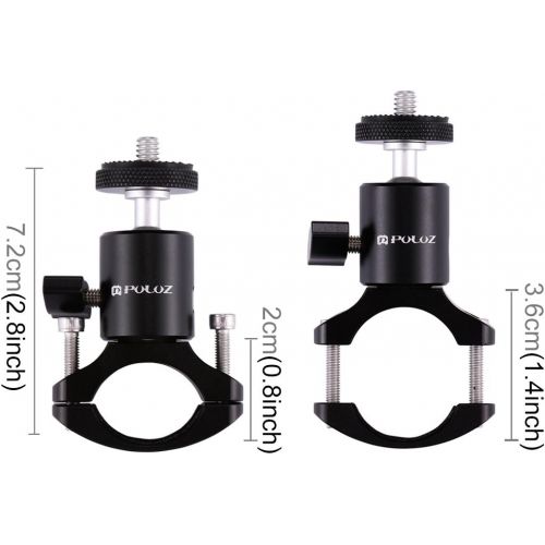  PULUZ Bike Aluminum Handlebar Tripod Ball Head Adapter Mount for DJI Osmo Action/GoPro Hero 7 / Hero 6 / Hero 5 Hero 4 Session Xiaoyi MiJia Sport Camera