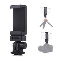 PULUZ Phone Holder Camera Thread Cold Shoe Tripod Mount Adapter with 1/4 inch Screw & Phone Clamp?for GoPro Hero 7 6 5,DJI OSMO Action,iPhone X 8 7 6 Samsung Ring Light Photography