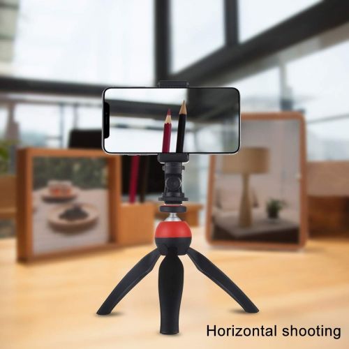  PULUZ Phone Holder Camera Thread Cold Shoe Tripod Mount Adapter with 1/4 inch Screw & Phone Clamp?for GoPro Hero 7 6 5,DJI OSMO Action,iPhone X 8 7 6 Samsung Ring Light Photography