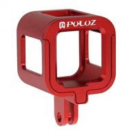 PULUZ Housing Case Shell CNC Aluminum Alloy Protective Cage with Insurance Frame for GoPro HERO4 Session(Red)