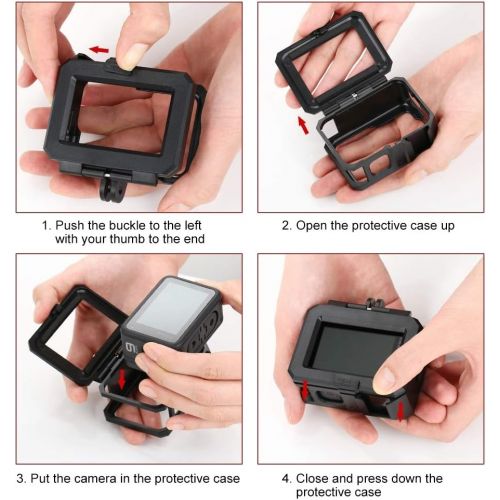  PULUZ Frame Mount Housing Case for GoPro Hero 9 Black Frame Protective Cover with Cold Shoe Mount