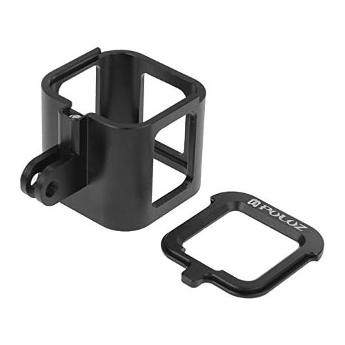  PULUZ Housing Case Shell CNC Aluminum Alloy Protective Cage with Insurance Frame for GoPro HERO5 Session HERO4 Session(Black)