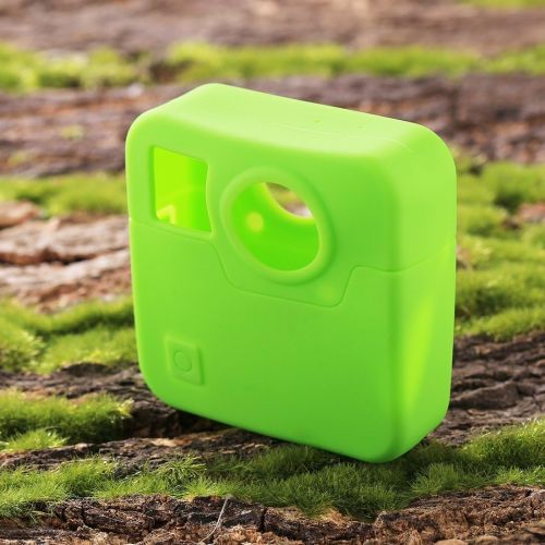  PULUZ Silicone Rubber Protective Housing Case for GoPro Fusion (Green)