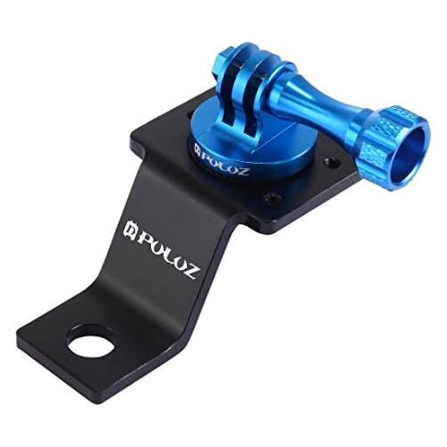  PULUZ Motorcycle Mirror/Pinch Bolt Mount Fixed Metal Bike Holder Mount for DJI Osmo Action/GoPro Hero 7 / Hero 6 / Hero 5 Hero 4 Session Xiaoyi MiJia Sport Camera (Blue)