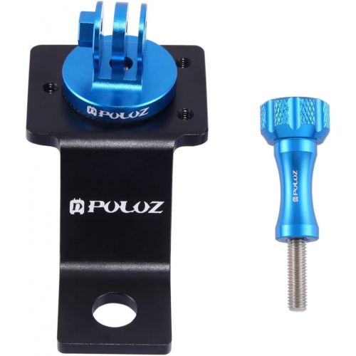  PULUZ Motorcycle Mirror/Pinch Bolt Mount Fixed Metal Bike Holder Mount for DJI Osmo Action/GoPro Hero 7 / Hero 6 / Hero 5 Hero 4 Session Xiaoyi MiJia Sport Camera (Blue)