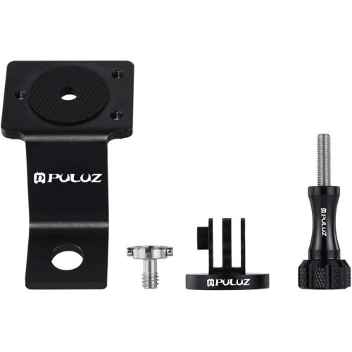  PULUZ Motorcycle Camera Mount Adapter Compatible for GoPro HERO9 Black/HERO8/HERO7/DJ OSMO/Xiaoyi Aluminum Alloy Camera Holder Mount with Tripod Adapter & Screw