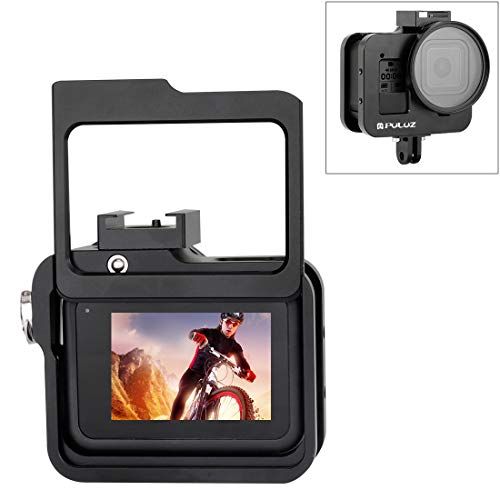  PULUZ for GoPro HERO8 Black CNC Aluminum Alloy Housing Shell Case Protective Cage with Insurance Frame & 52mm UV Lens for GoPro HERO8 Black