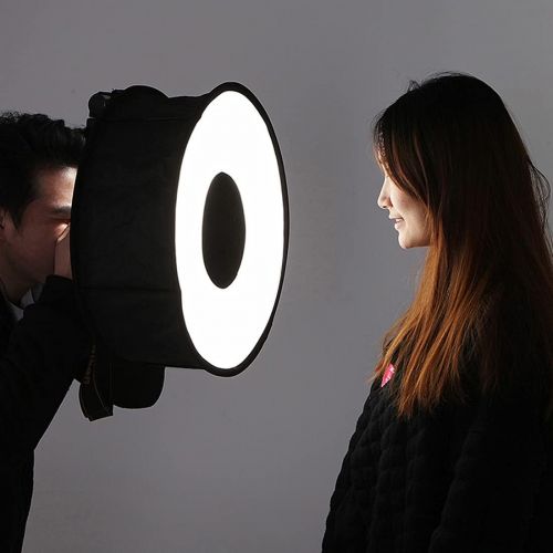  [아마존베스트]PULUZ Round Flash Softbox Diffuser 18inches / 45cm Portable Ring Flash Diffuser Soft Box for Speedlight Macro Portrait Shooting Photography Studio Light Modifier