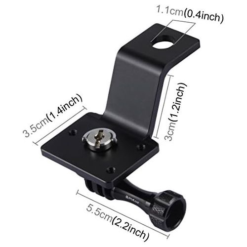  [아마존베스트]PULUZ Accessories Motorcycle Mirror/Bolt Fixed Mount Metal Bicycle Mount for GoPro Hero 5 4 Session Black Silver 4 3 3 2 Sport Action Camera (Black)