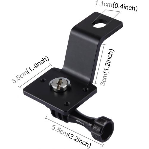  [아마존베스트]PULUZ Accessories Motorcycle Mirror/Bolt Fixed Mount Metal Bicycle Mount for GoPro Hero 5 4 Session Black Silver 4 3 3 2 Sport Action Camera (Black)