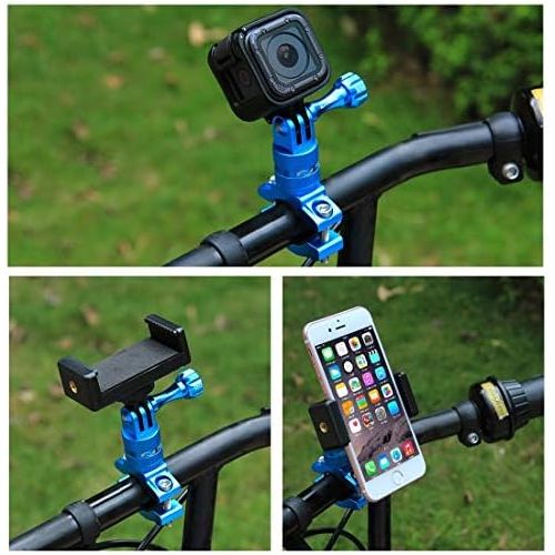  [아마존베스트]Puluz bicycle handlebar mount, 360 degrees, made of aluminium with screw for GoPro Hero5 Session/5/4, Session/4/3+/3/2/1, Xiaoyi sports camera