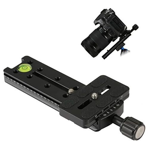  PULUZ FNR-140 140mm Rail Nodal Slide Metal Clamp with Quick Release Plate for Camera Tripod Ball head Fits Arca Swiss Compatible