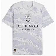 Puma Men's Soccer Manchester City Year of The Dragon Jersey - Retro-Inspired Look, Official Team Branding (US, Alpha, Small, Regular, Regular, Silver Mist-Gray Fog)