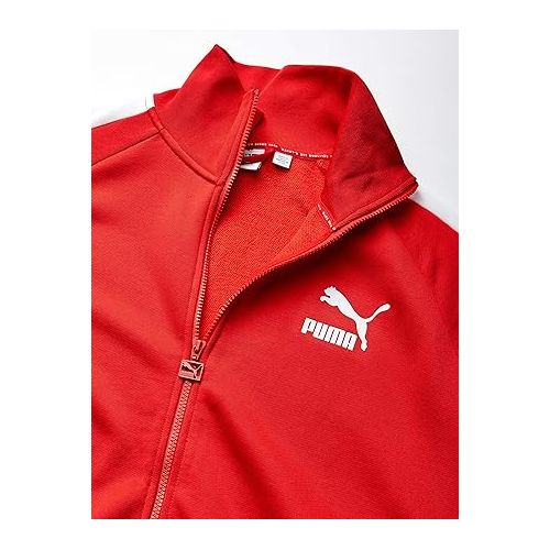 푸마 PUMA Men's Iconic T7 Track Jacket, high Risk red, S