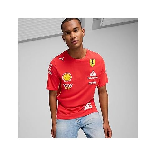 푸마 PUMA Scuderia Ferrari Men's 2024 Charles Leclerc Tshirt