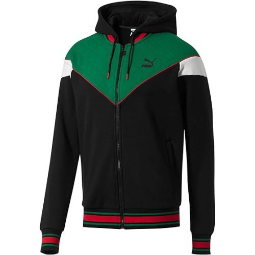 푸마 PUMA Lux MCS Hooded Track Jacket Puma Black/Verdant Green/Puma White/Toreador 2XL