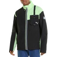 PUMA Mens Bmw Mms Statement Woven Full-Zip Jacket Coats Jackets Outerwear Casual Pockets - Green