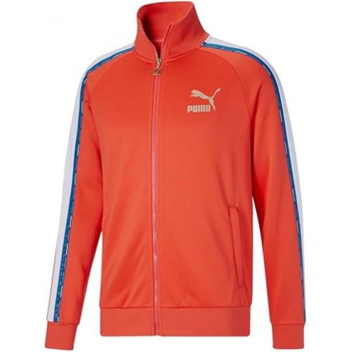 푸마 Puma Mens Go For Tape T7 Jacket Athletic Outerwear Casual - Orange