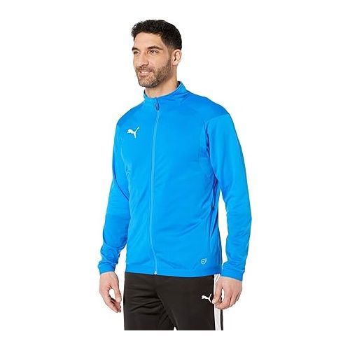 푸마 PUMA Men's Liga Training Jacket, Electric Blue Lemonade/White, S