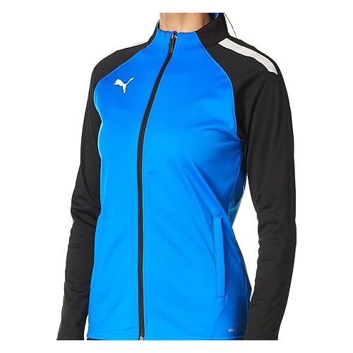 푸마 PUMA womens TeamLIGA Training Jacket, Electric Blue Lemonade-puma Black, Small US