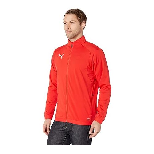 푸마 PUMA mens Liga Training Jacket, Red/White, Medium US