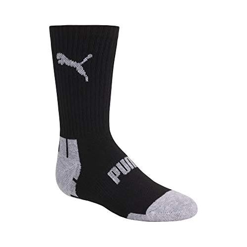 푸마 PUMA boys 6 Pack Crew Cut Socks