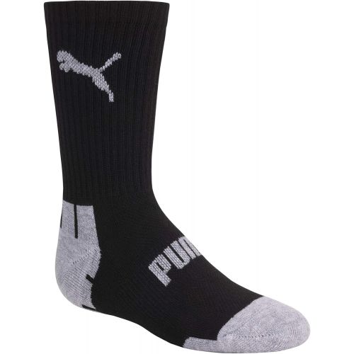 푸마 PUMA boys 6 Pack Crew Cut Socks