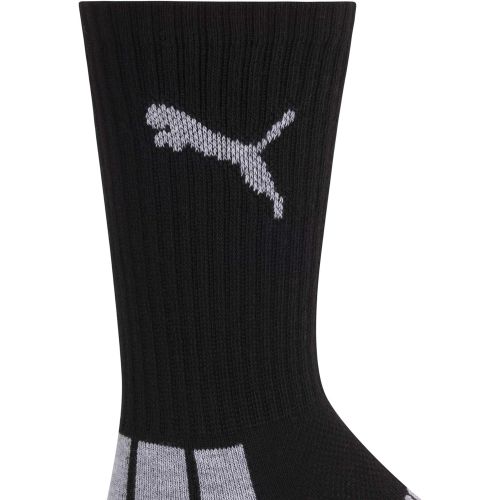 푸마 PUMA boys 6 Pack Crew Cut Socks