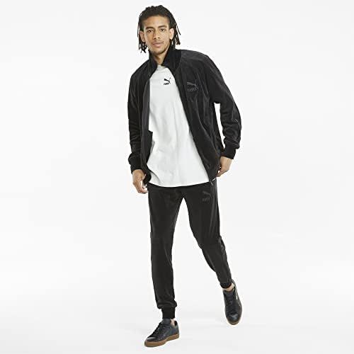 푸마 PUMA Mens Iconic T7 Velour Track Jacket