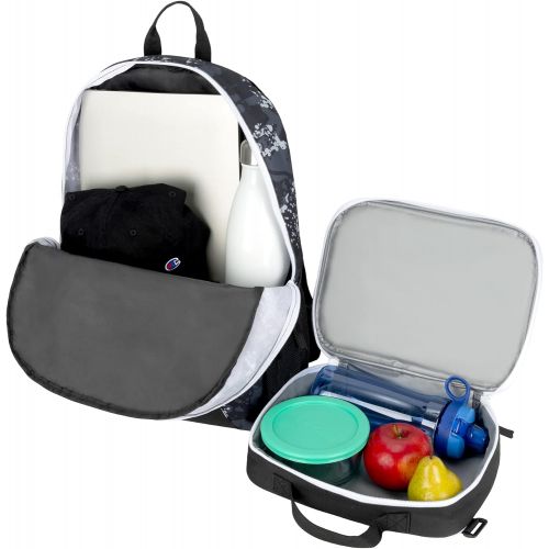 푸마 PUMA unisex child Evercat & Lunch Kit Combo Backpacks, Black Camo, Youth Size US