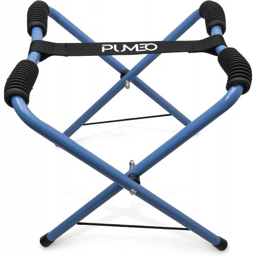  PUMEO Portable Folding Kayak Stand - Pair of Lightweight Stainless Steel Indoor/Outdoor Storage Racks - Can Hold up to 100lbs - No Assembly - Complete with Mesh Nylon Bag