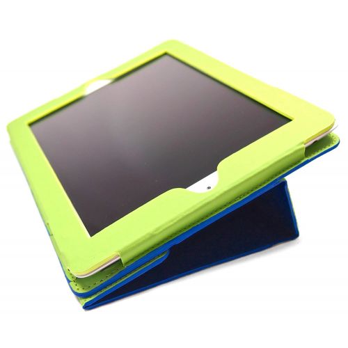  PUNCHCASE by Leslie Hsu Athens Easel Cover for iPad 234 - Royal Blue Plaid (IP003RO)