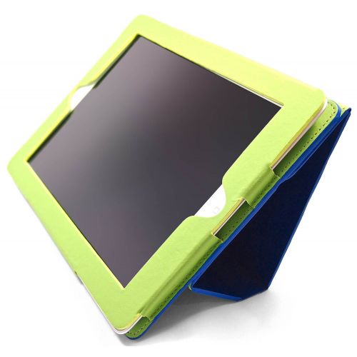  PUNCHCASE by Leslie Hsu Athens Easel Cover for iPad 234 - Royal Blue Plaid (IP003RO)