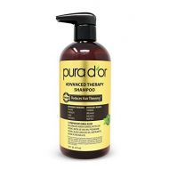 PURA DOR Advanced Therapy Shampoo Reduces Hair Thinning and Increase Volume, Sulfate Free, Infused with Argan Oil, Aloe Vera, & Biotin, for All Hair Types, Men & Women,16 Fl Oz